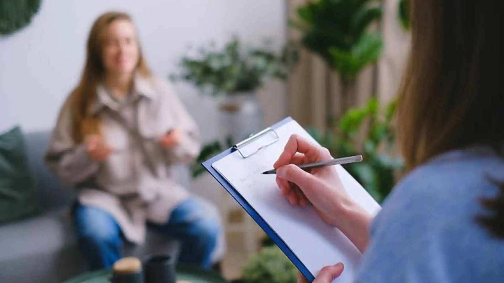 A woman having a medical appointment
